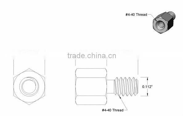 Zinc-Plated Steel Male-Female Threaded Hex Standoffs