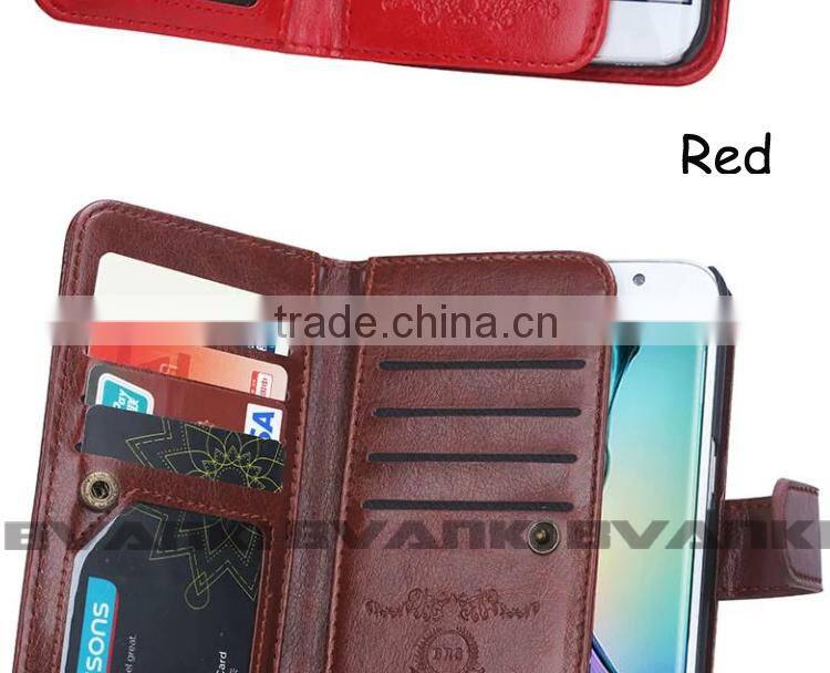 For Samsung Galaxy S6 S5 S4 S3 Flip PU Leather wallet Case mobile phone case for samsung galaxy s4 s5 s6