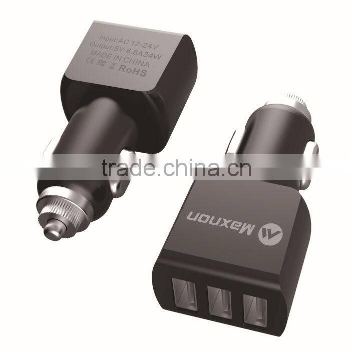 Popular universal 5.5 A 3 port usb car charger for ipad