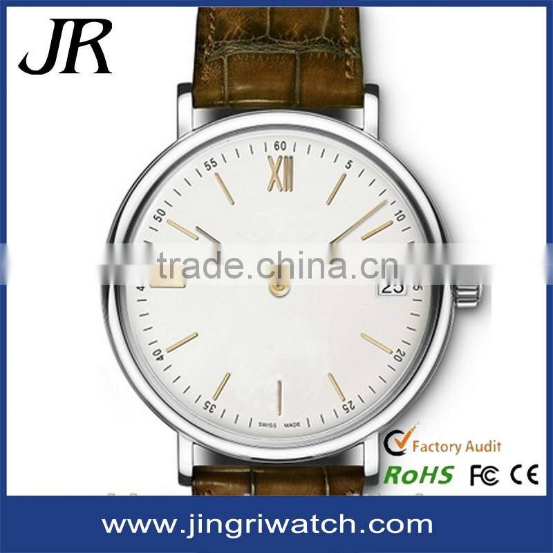 Mens Watches Top Brand Luxury geniune leather Strap Watch Men Ultra Thin Dial Clock Man Relogio Masculino 2016