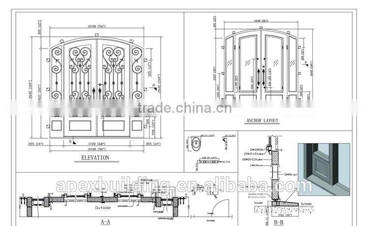 Wrought iron door security doors for homes, mom and son door
