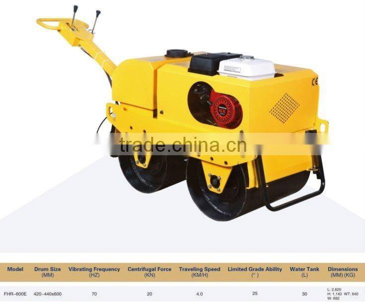 Gasoline Honda Double Drum Road Roller 600E