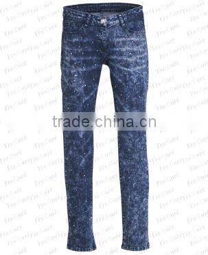 Lady's Denim Jeans JS-11028# Blue