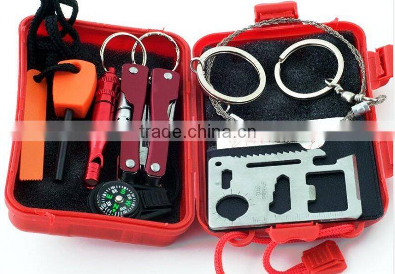 2016 new emergency outdoor portable Emergency SOS Survival Tool Pack for Camping