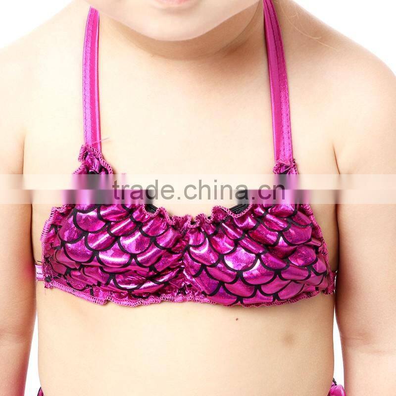 2016New Fashion Mermaid Bikini Wholesale Baby Girls Vintage Swimming Outfit Set