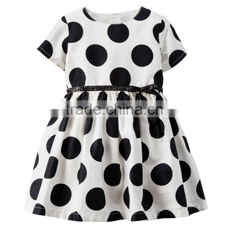 Girl Summer casual baby cotton printed big dot dress