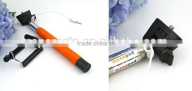 portable travel silicone take pole selfie stick