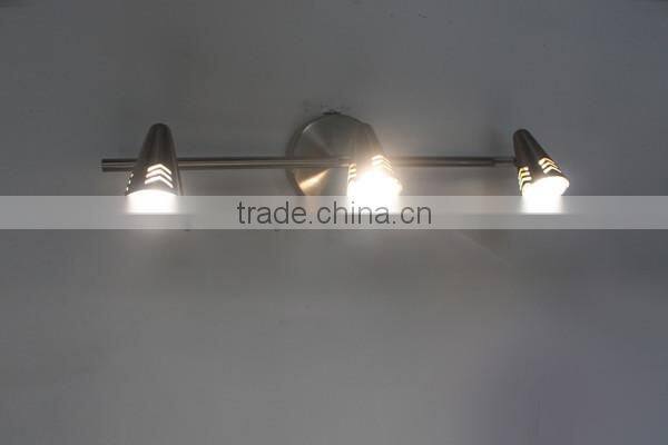 two heads spot lighting silver iron spot wall lamps