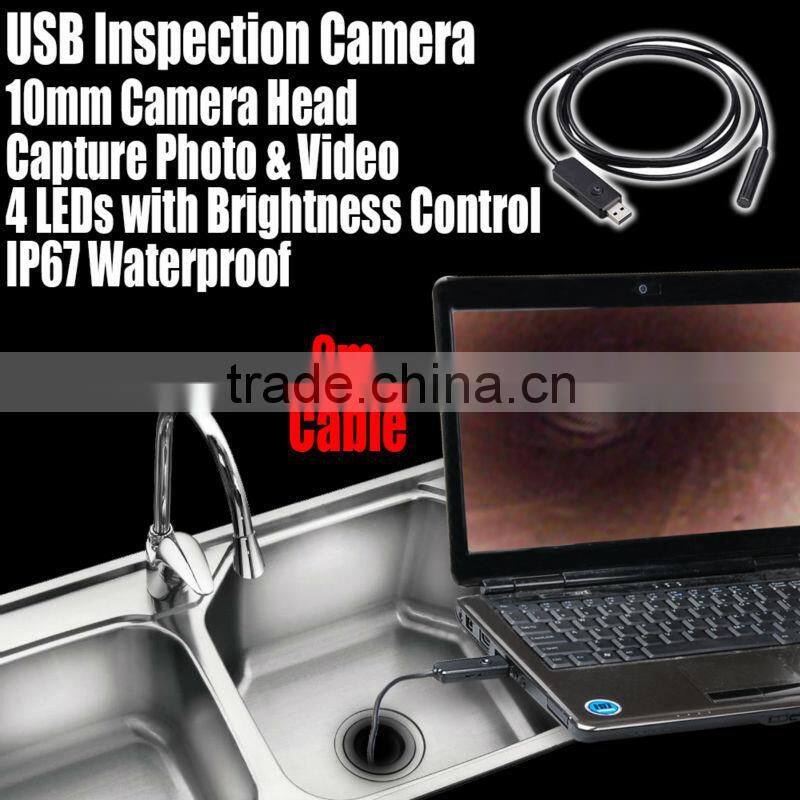USB Inspection 4 LED IP67 Waterproof Camera 2m/5m/7m/10m Cable Endoscope Borescope