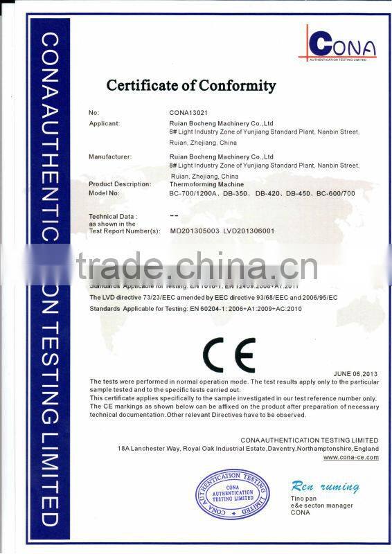 Ruian Automatic Plastic Square Tray Thermoforming Machine