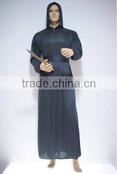 Midnight black ghost Horror Robe fancy dress instant suit costume