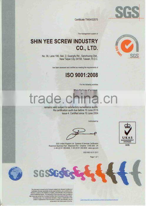 Taiwan Supplier Stainless Steel Phillips Slot Electronic Screw