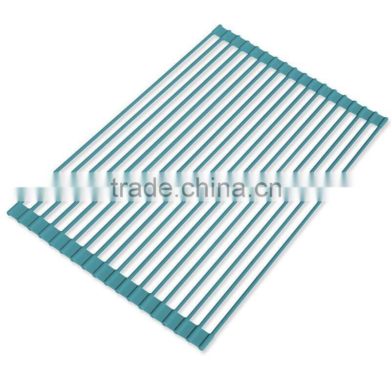 Roll Up Drying Rack Large Stainless Steel Dish Drainer