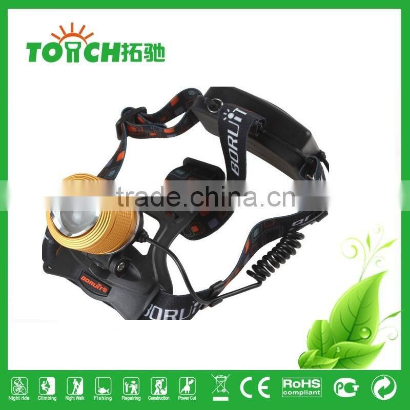 Waterproof Headlight XML T6 Headlamp rechargeable zoomable Head Lamps LED Flashlights Head Torch for Camping