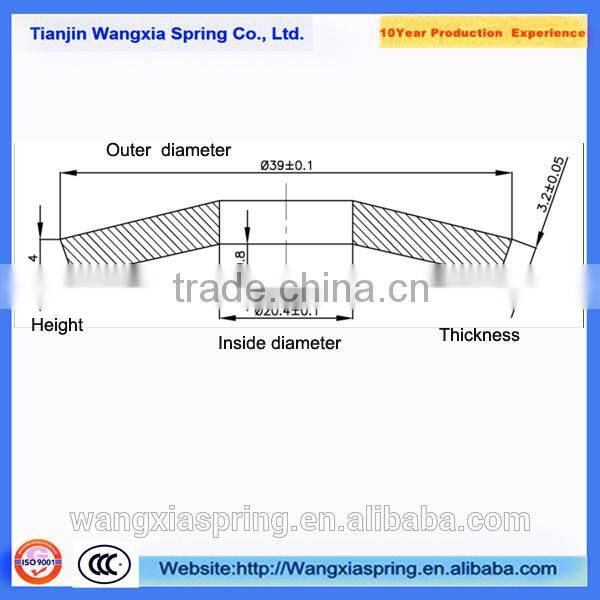 Carbon steel coned-disc spring/disc spring,/Belleville spring