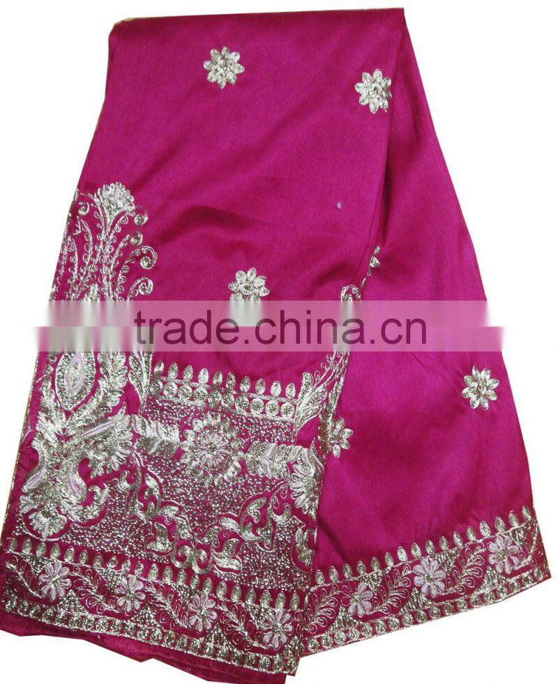 New Design African blue silk george lace Indian George lace with sequins fashion design george clothing