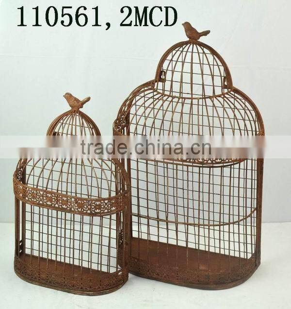 Rustic wrought iron wall shelf