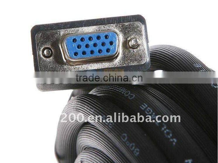 5ft/1.5m Super Scan HD15P SVGA/VGA Cable Male/Female with 2 ferrites