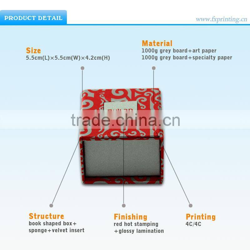 Custom Logo Printed Ring Box Wedding Paper Box