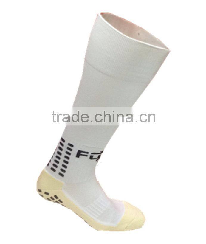whole sport soccer socks with rubber printling sole