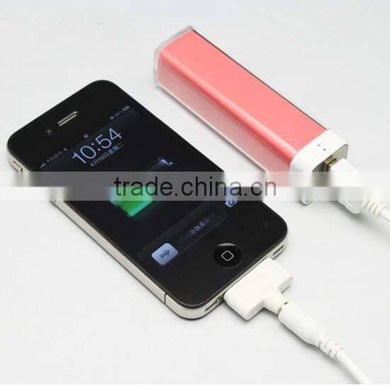 New Lipstick Mobile power bank, 2600mah External Battery Charger Portable power bank for mobile phone