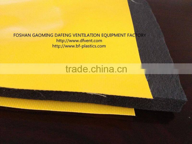 pvc heater ventilation duct pipe with rubber cotton