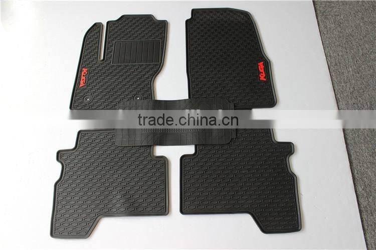 Car Vehicle Full Set Front & Rear Ridged for Ford Kuga Escape Rubber Floor Mats