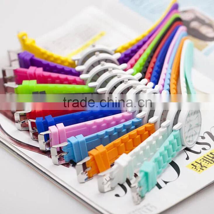 Fashion Summer Candy Color Electronic Quartz Movement Silicone Watches