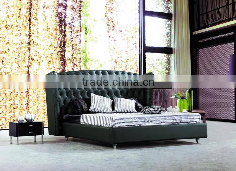 Luxury classical leather bed and Europe modern style