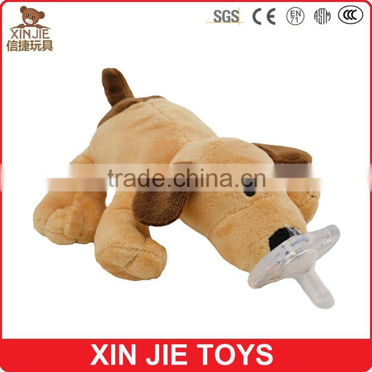 good quality plush animal baby pacifier toy customize plush deer pacifier toy