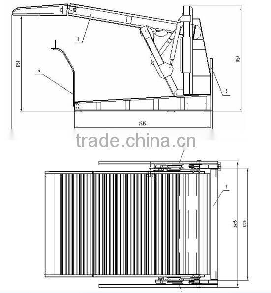 hydraulic lifting two post two level automated vertical underground garage tilting parking lift