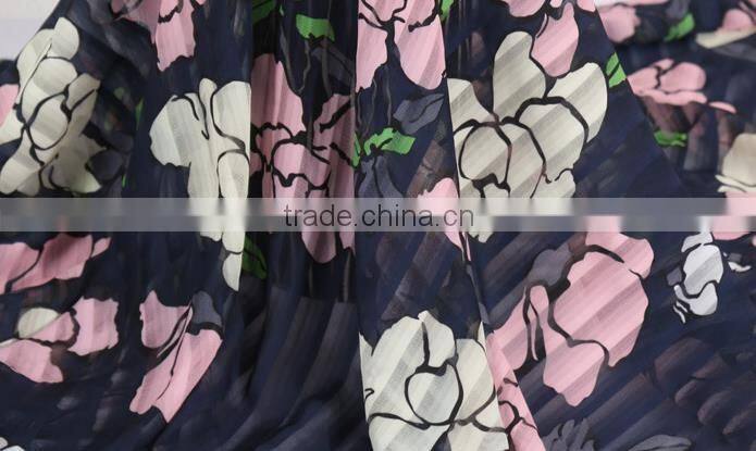 100D polyester printing chiffon fabric for dress and scarves