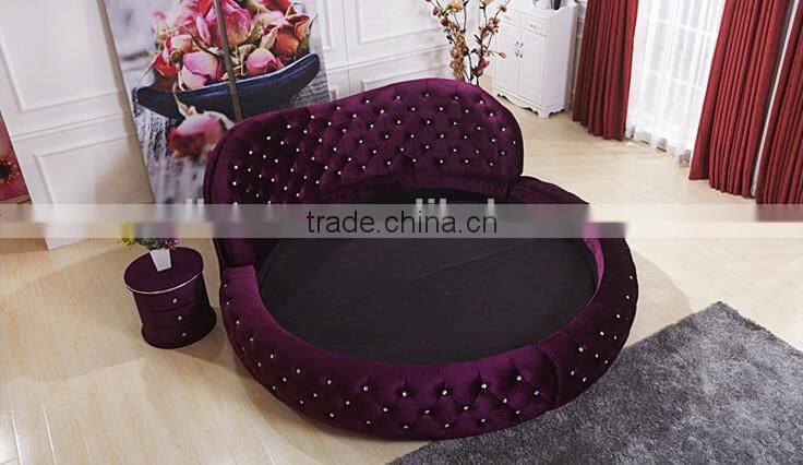 High quality king size crystal round bed on sale R3
