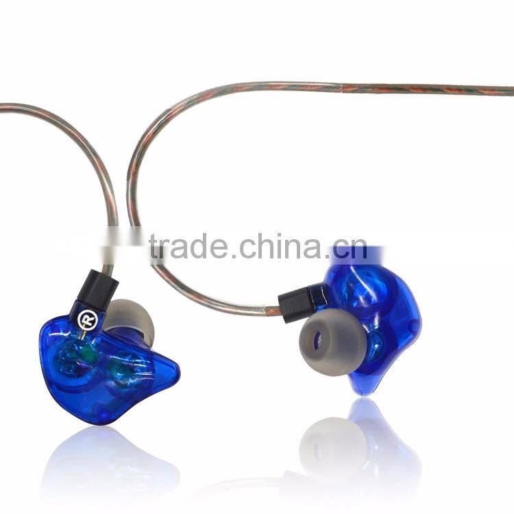 New products dual driver earphone balanced armature earbuds free sample headphones for mobile phone/mp3 players