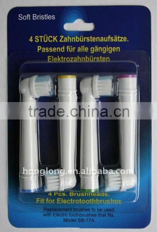 @4pcs brush head in 1 pack, compatiable toothbrush head