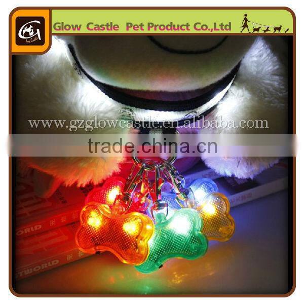 Safty LED Flash Pet Pendant With Note At Back