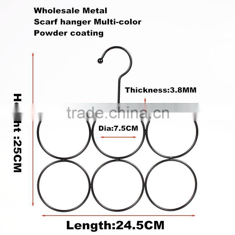 2015 Latest 6 holes Metal wire Powder coating scarf rack