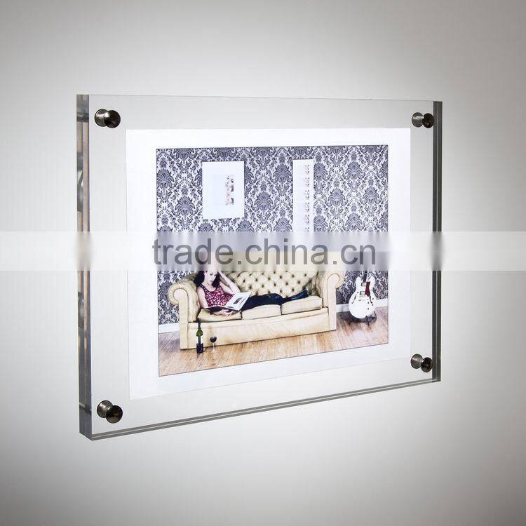 Made to measure acrylic frames, 2015 new style acrylic photofunia photo frame, acrylic photo booth frame
