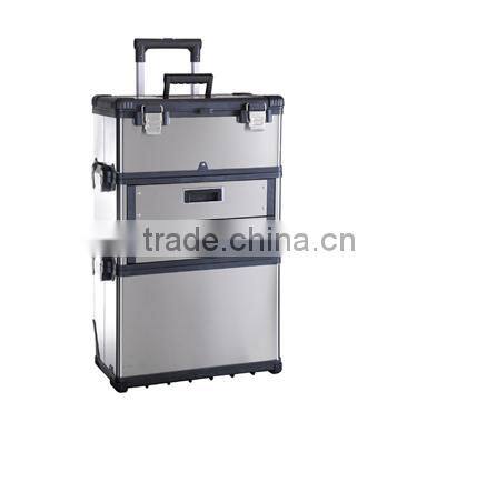 Stainless Steel Roller Tool Box, in 3 Compartments