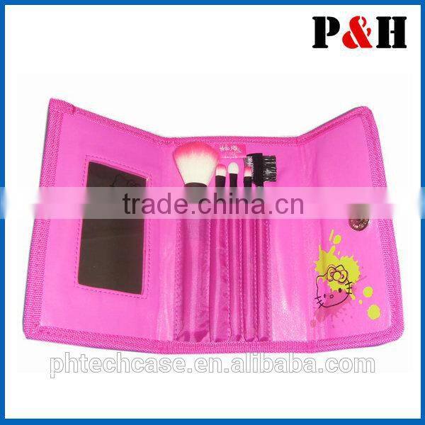 French Top Design 2013 New trendy PVC cosmetic bags women make up brush holder original cosmetics packaging