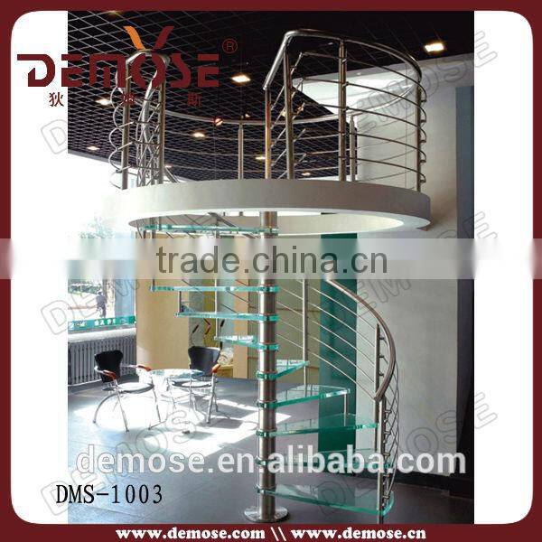 contemporary iron wood spiral/helical staircase for hotel