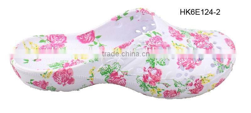 Ladies' EVA Water Transfer Printing Clogs Slippers Indoor Slippers