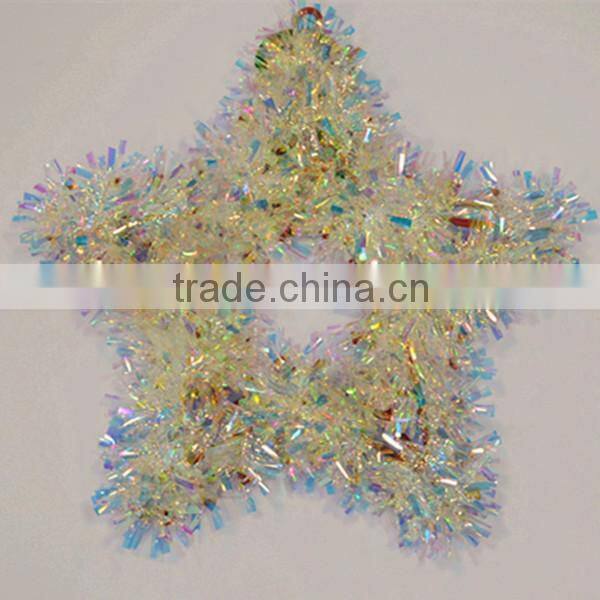 PET/PVC/OPP America Flag Tinsel Garland For Festive Decoration