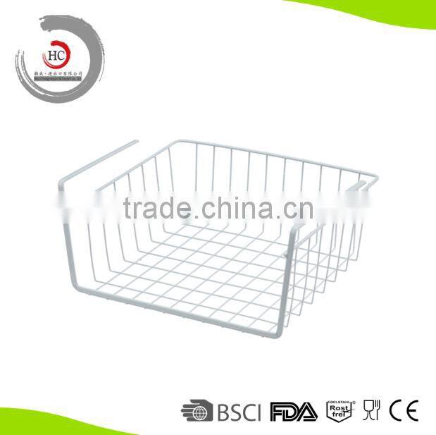 Multifunction iron flooding plastic cabinets basket tableware basket hanging basket