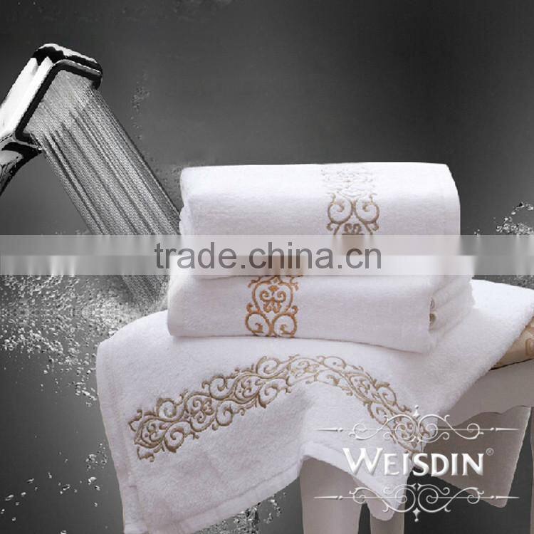 Manufacter 100% cotton towel set by embroidery your designs for sale
