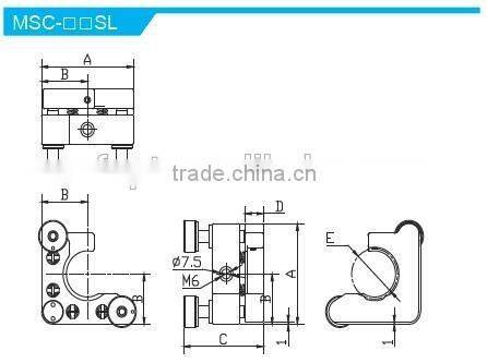 MSC-3SR Height of Center Height 50mm/Good Quality Kinematic C type Mounts with 2 adjusters/Optical Mount
