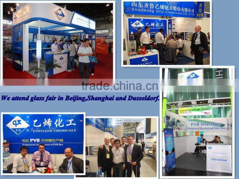 clear pvb film 0.38mm/0.76mm for laminated safety glass