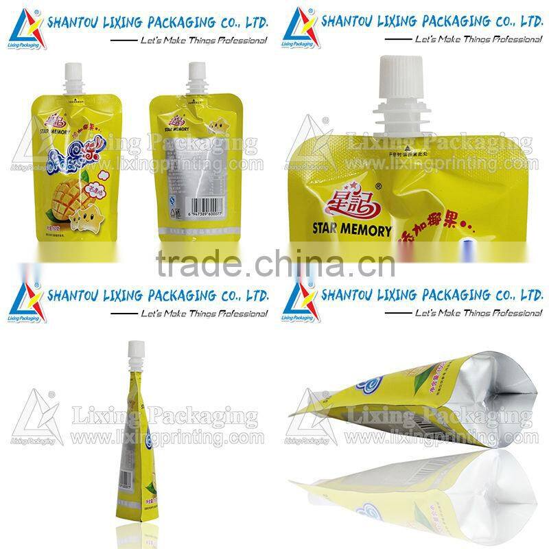 Reusable spout pouch for drink packaging