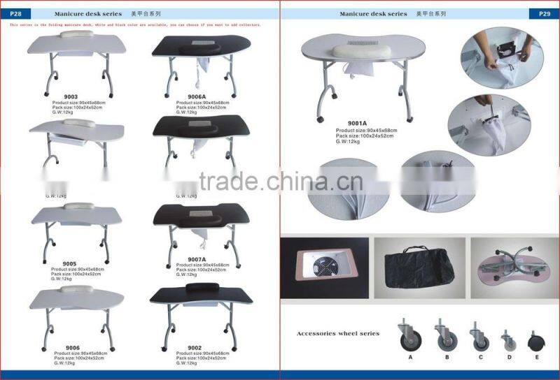 SPA NAIL MANICURE TABLE MARBLE TOP / WORKSTATION BEAUTY SALON EQUIPMENT