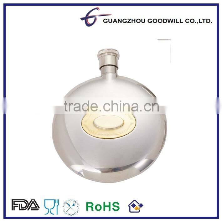 Promotional 3oz rould stainless steel hip flask